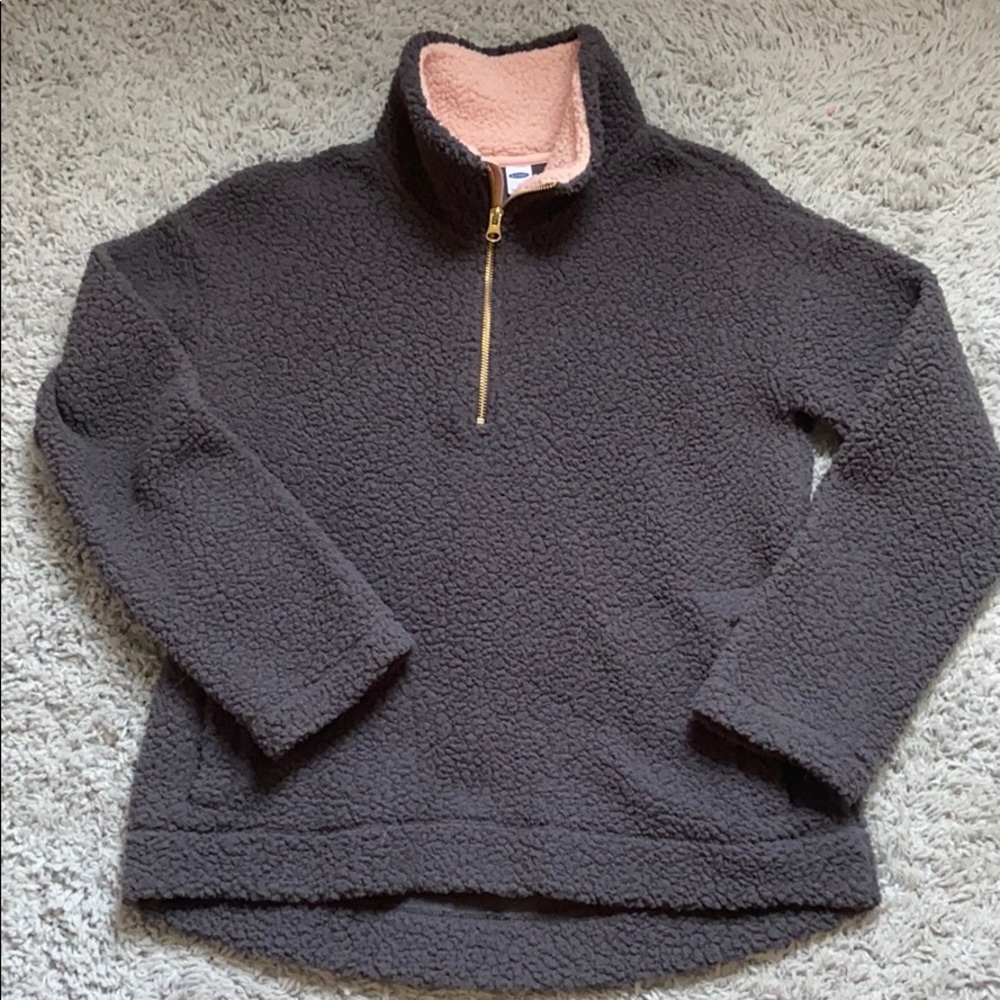 Fuzzy Plush Sherpa 1/4-Zip Pullover for Women